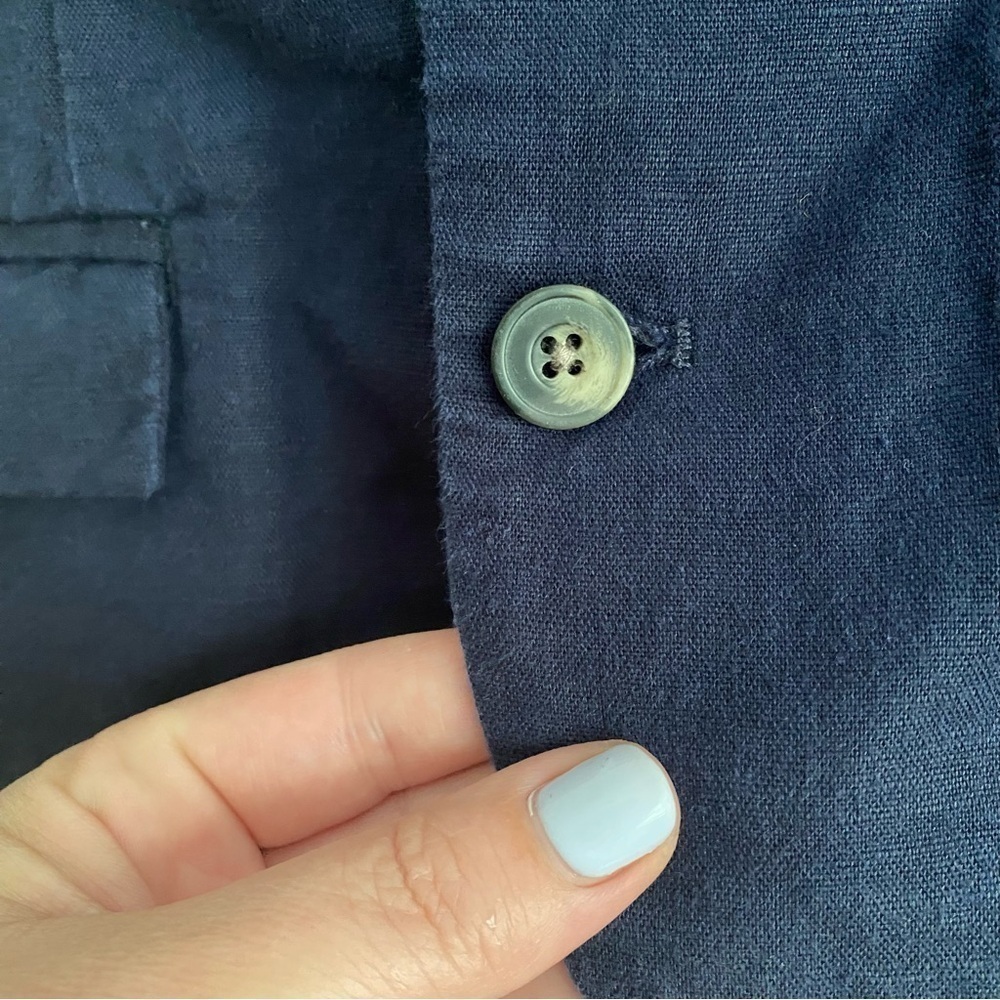 Janie and Jack Navy Blue Linen Cotton Blazer Jacket 3t - Picture 9 of 11